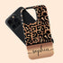 Wild Metallic Leopard Custom Name iPhone Case - Gold